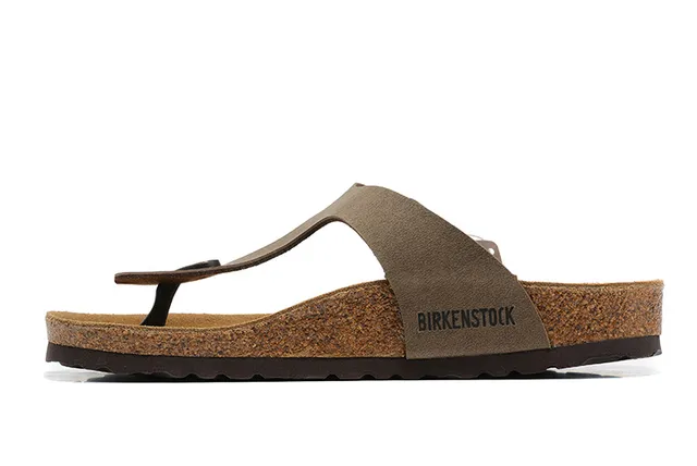 Birkenstock Arizona ज़ैतूनी-भूरी चमड़े की काजुअल सैंडल 4