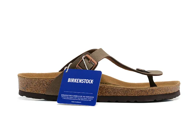 Birkenstock Arizona ज़ैतूनी-भूरी चमड़े की काजुअल सैंडल 6