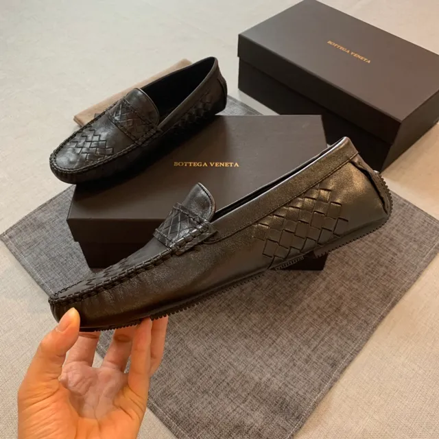 Bottega Veneta Andiamo Intrecciato mocassins de couro trançado 5