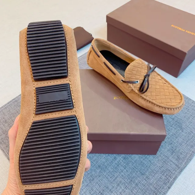 Bottega Veneta Andiamo mocassins de camurça tecida 4