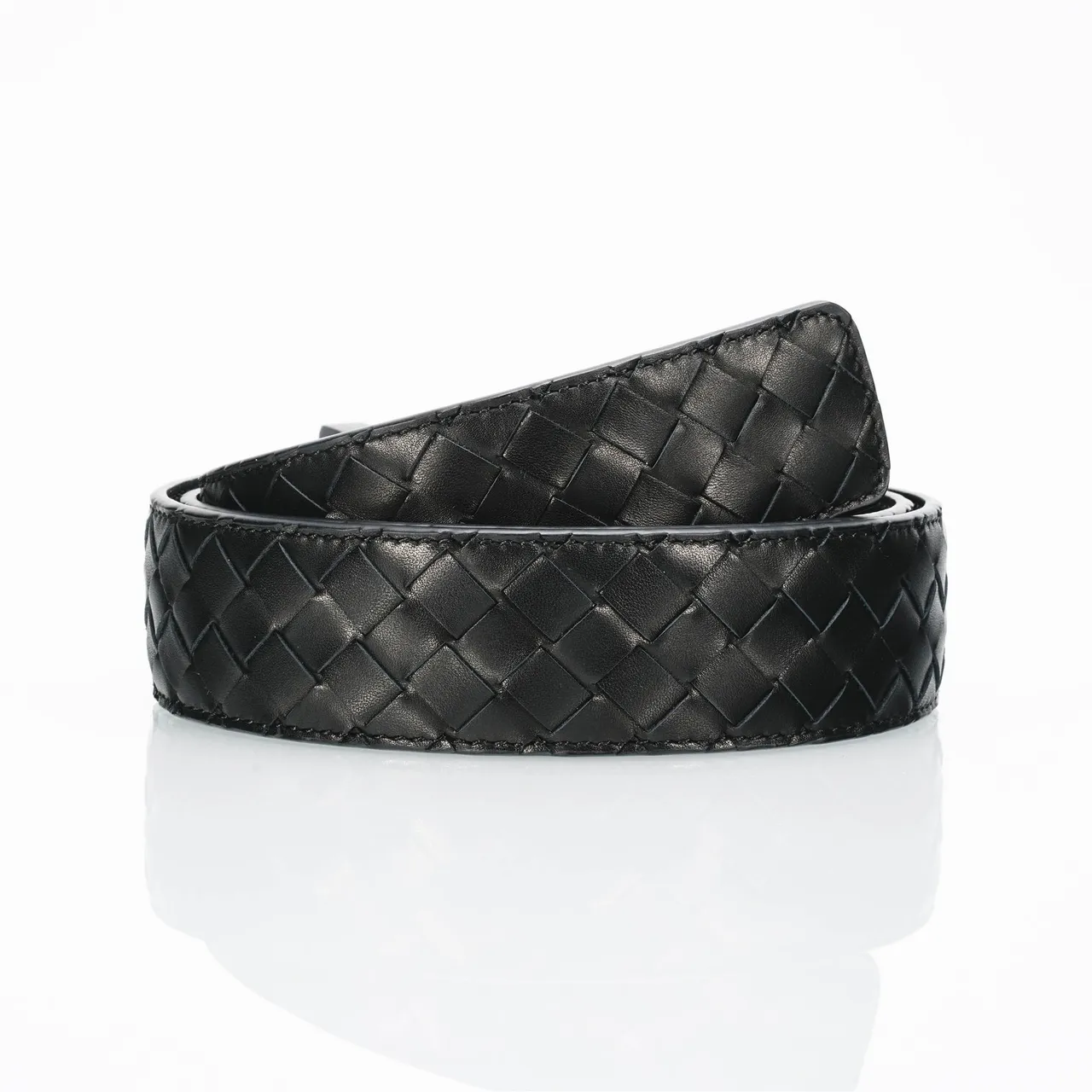 Bottega Veneta Cassette Intrecciato Correa de cuero negro 3