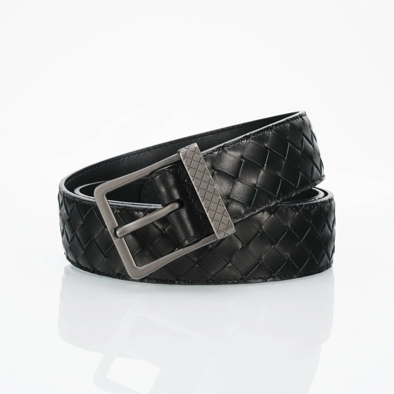 Bottega Veneta Cassette Intrecciato Correa de cuero negro 4