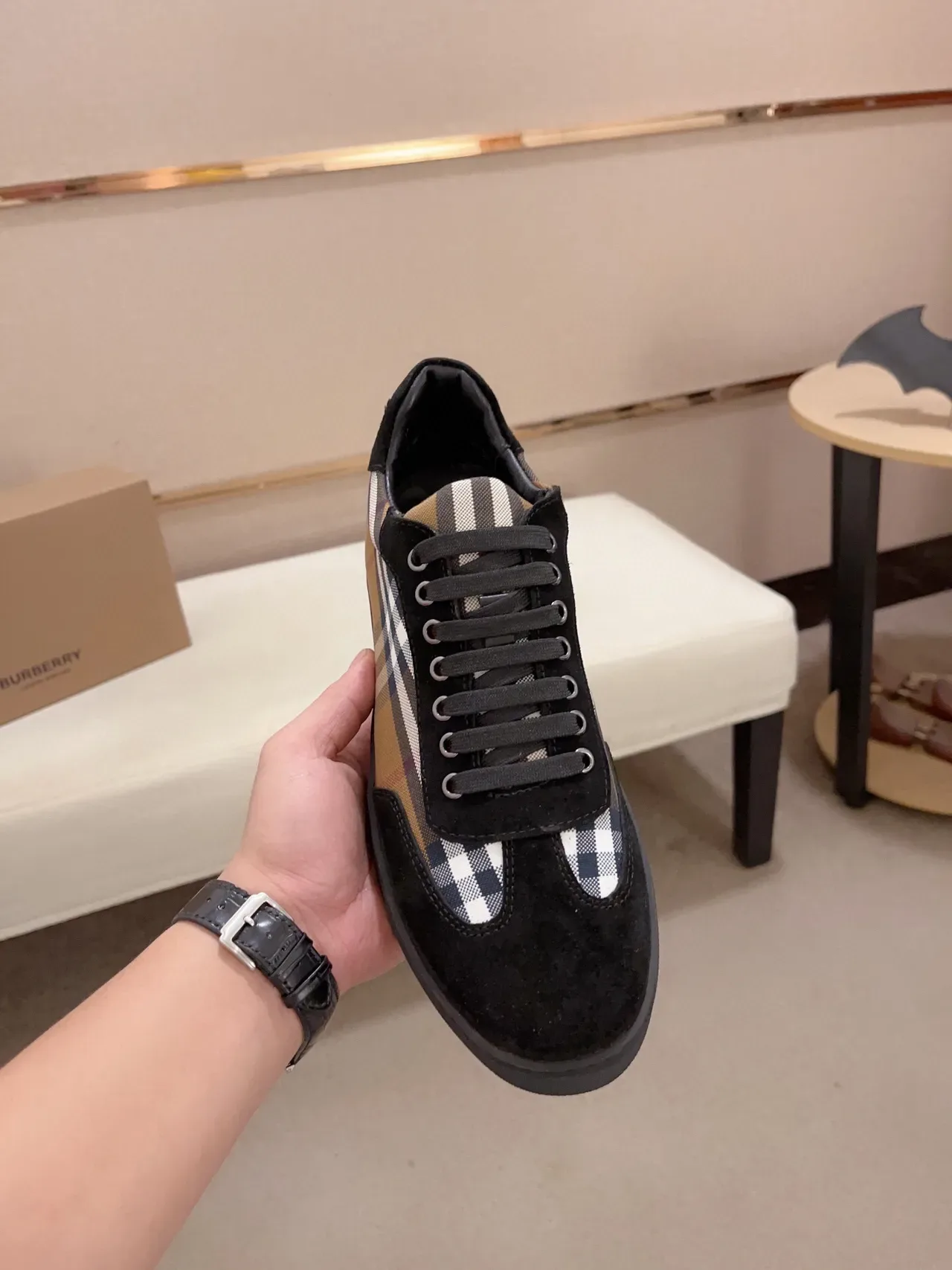 Burberry House Check Suede Panel Lifestyle Sneakers 2
