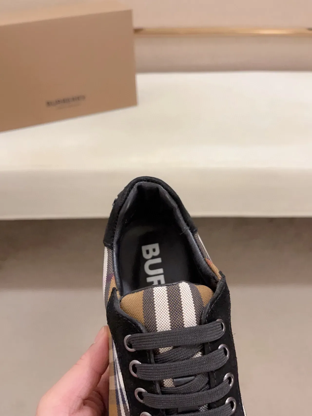 Burberry House Check Suede Panel Lifestyle Sneakers 6