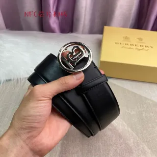 Burberry Knight Black Leather Belt