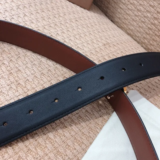 Burberry TB Monogram Belt Ceinture en cuir noir et marron 4