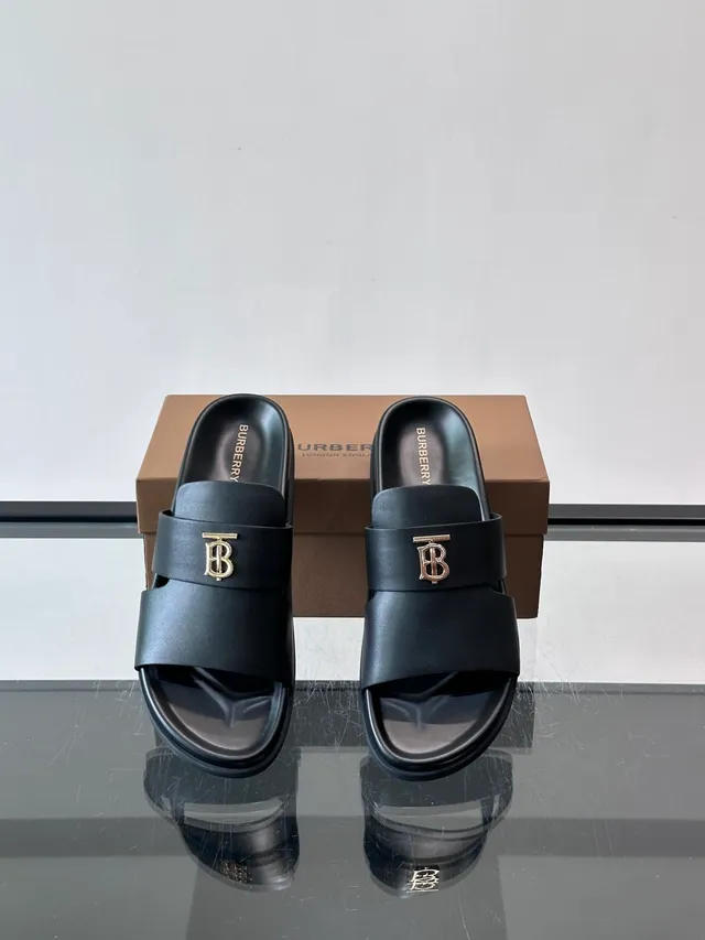 Burberry TB গ্রীষ্ম স্লাইড দ্বি ফিতা মোনোগ্রাম চপ্পল 5