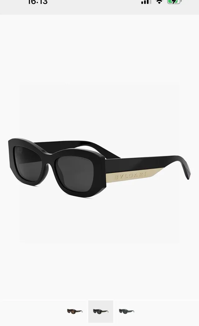 Bvlgari Angular Cat-Eye Marbled Black Gradient Lens Sunglasses 2
