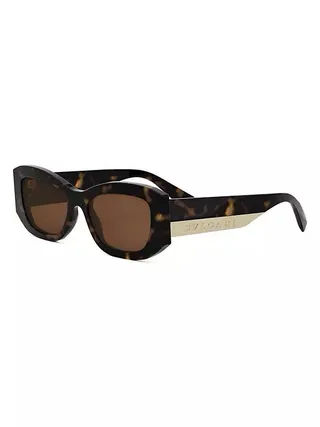 Bvlgari Angular Cat-Eye Marbled Black Gradient Lens Sunglasses 3