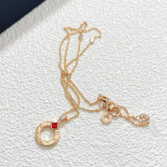 Bvlgari B.zero1 Gold and Ruby Pendant Necklace 2