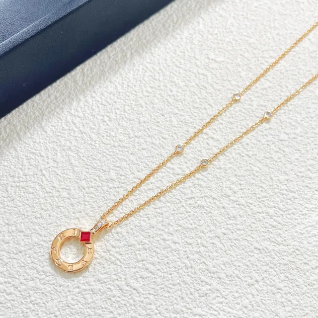 Bvlgari B.zero1 Gold and Ruby Pendant Necklace 5