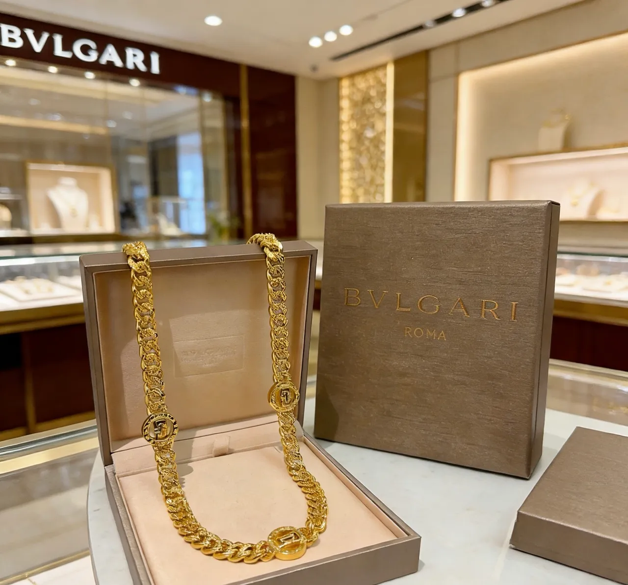 Bvlgari B.zero1 Rock Triple Medallion Gold Necklace 4