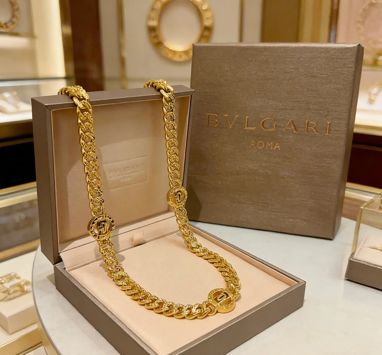 Bvlgari B.zero1 Rock Triple Medallion Gold Necklace 9