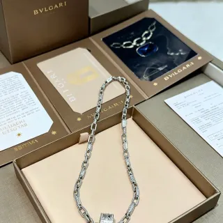 Bvlgari Bulgari مشبك برميل باڤيه لينك قلادة