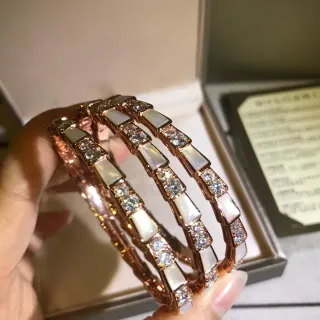 Bvlgari Divas’ Dream Rose Gold Mother-of-Pearl and Pavé Crystal Bracelets