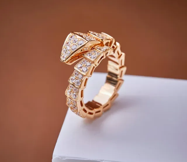 Bvlgari Plata Blanca Anillo Banda Geométrica Articulada Pavé-Set Piedras Claras 6