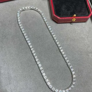 Cartier Full-Pavé Four-Prong Tennis Necklace