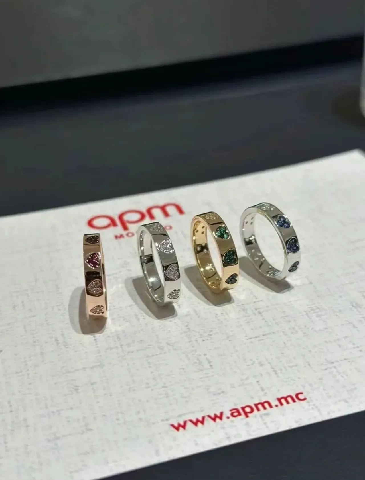 Cartier Bague Bande Continue Dorée Multi-Pierres 2