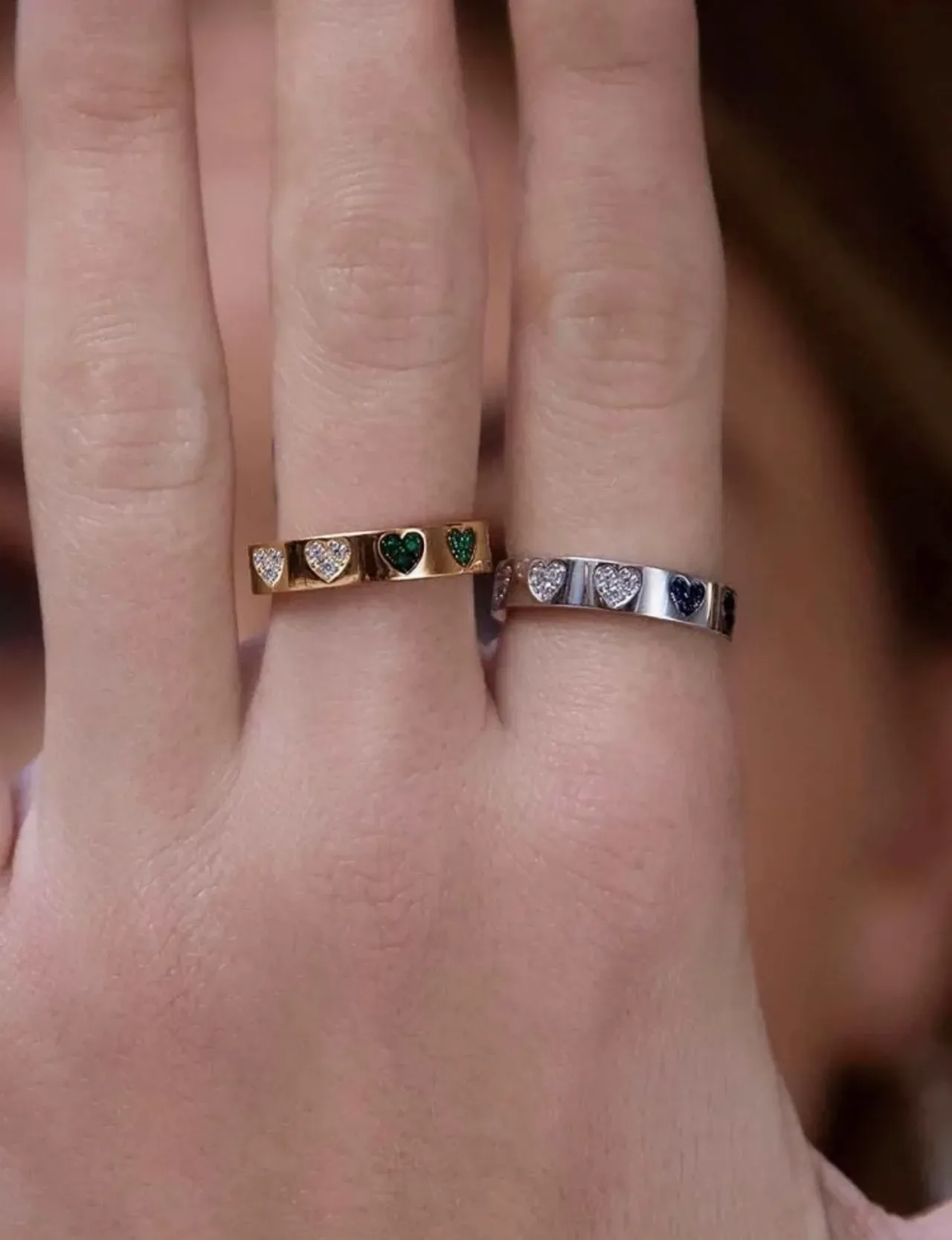 Cartier Bague Bande Continue Dorée Multi-Pierres 5