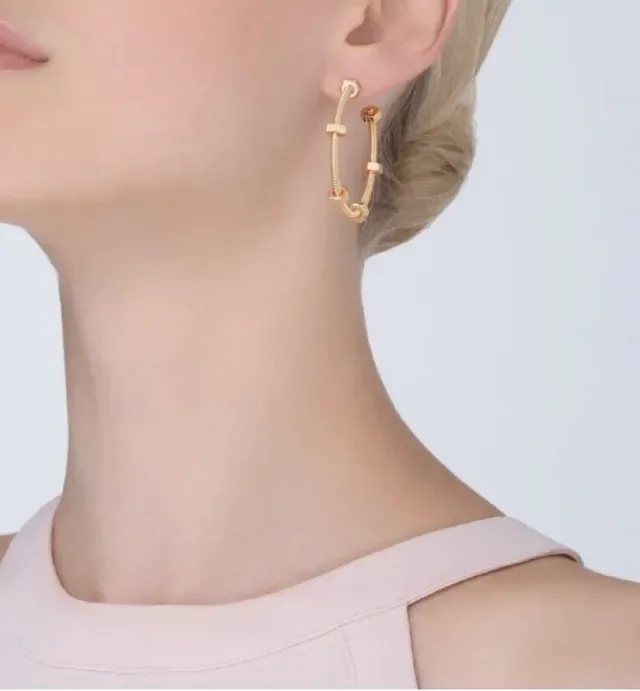 Cartier Juste un Clou أقراط ذهبية فضية سلك ملفوف حلق زخارف براغي سداسية 9