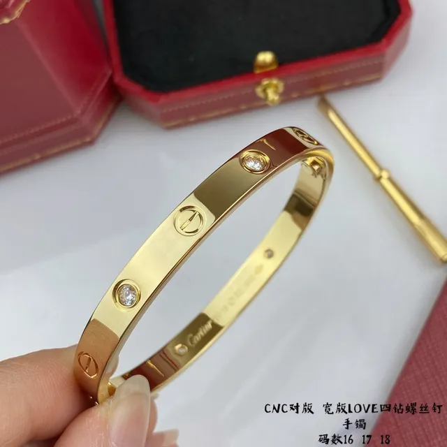 سواري Cartier Love ذهب متعدد الألوان نقش المسمار حجر مموه 4