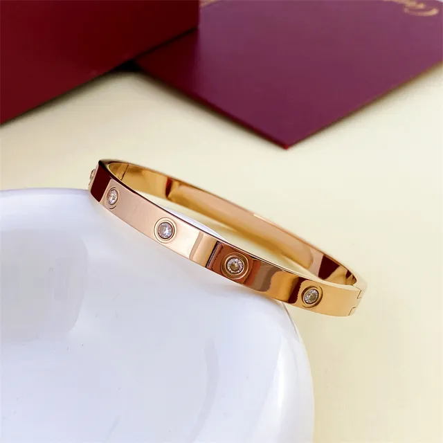 Cartier Love Bracelet فضة ذهب أصفر ذهب وردي سوار التراك 2