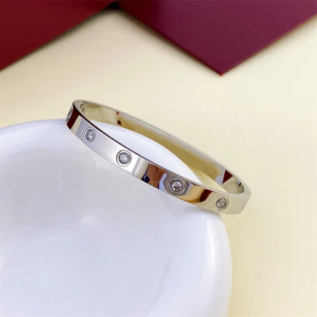 Cartier Love Bracelet فضة ذهب أصفر ذهب وردي سوار التراك 4