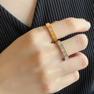 Cartier Love হলুদ সোনা এবং সাদা সোনা স্ট্যাকেবল রিং