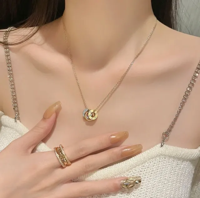 Cartier Trinity Interlocking Triple-Ring Dual-Tone Gold Necklace 5