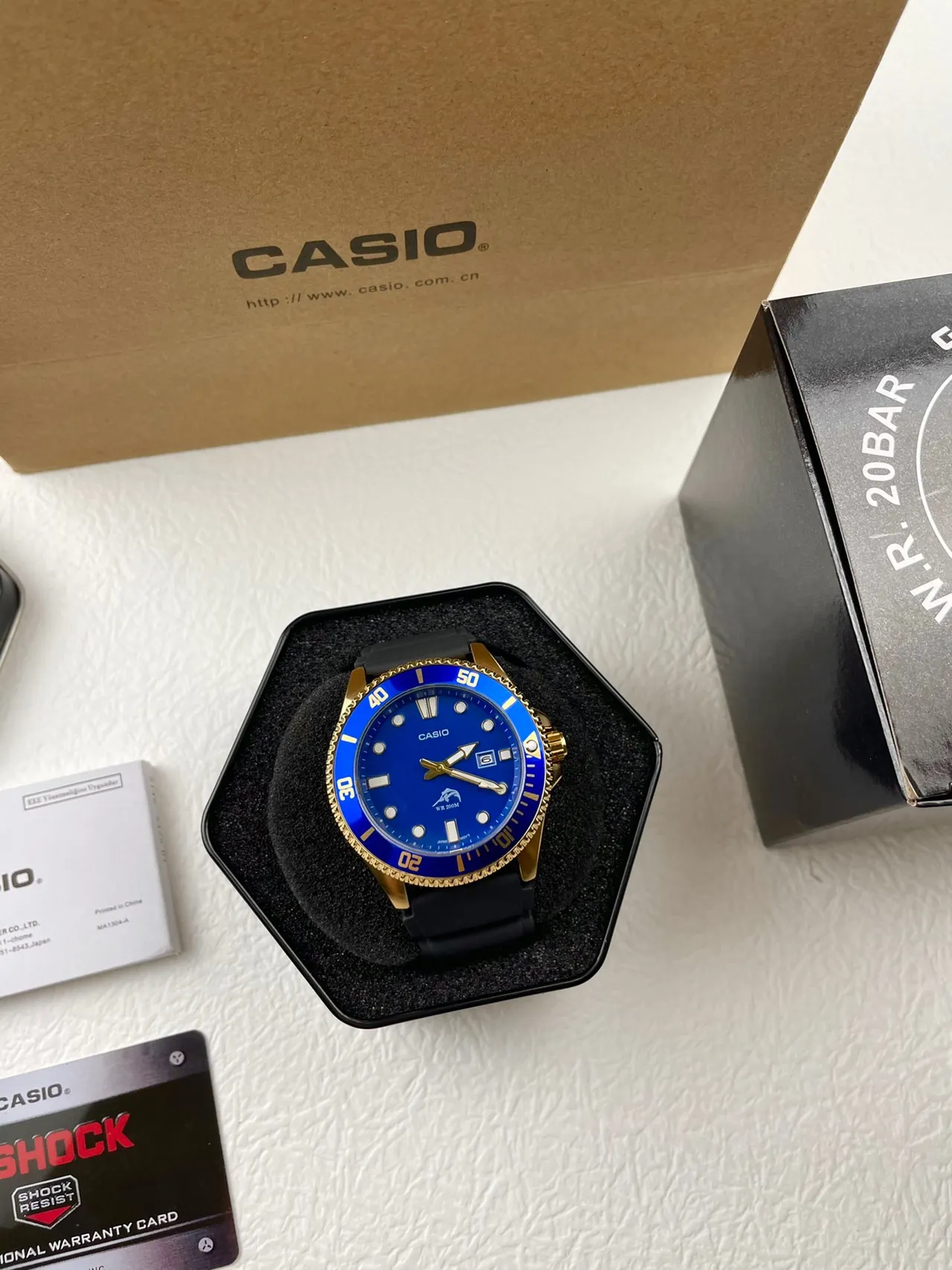 Casio Blue and Gold Diver-Style Sports Watch 2