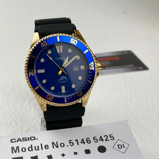 Casio Blue and Gold Diver-Style Sports Watch 6