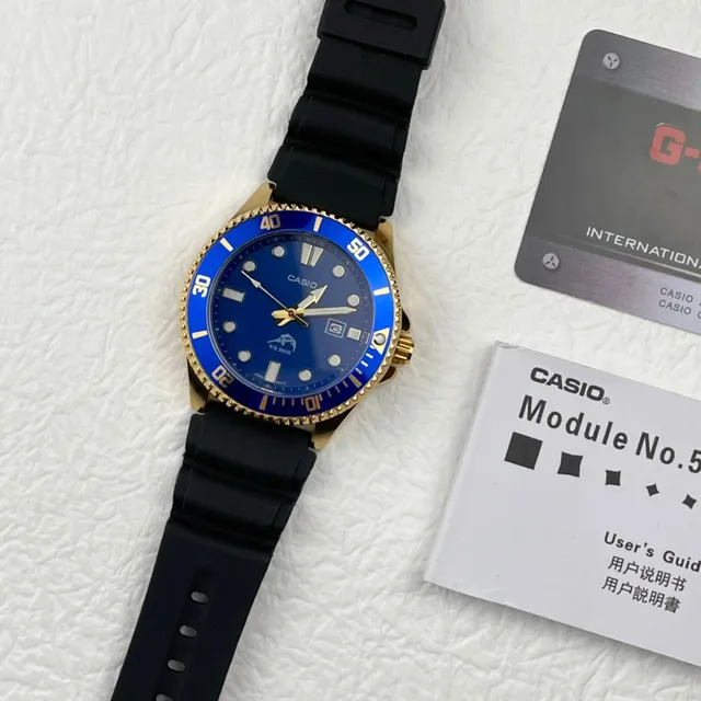 Casio Blue and Gold Diver-Style Sports Watch 7