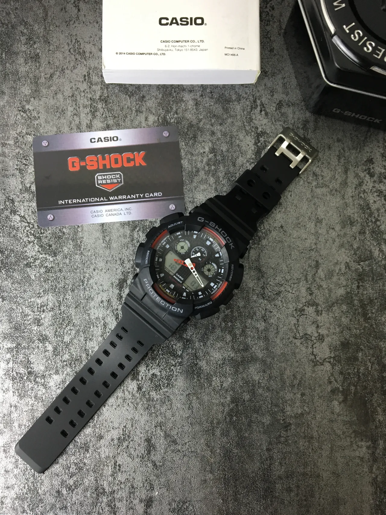Casio G-Shock GA-100 काला और लाल स्पोर्ट्स वॉच 6