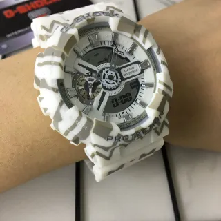 Casio G-Shock GA-110 Camouflage White Gray Sports Watch