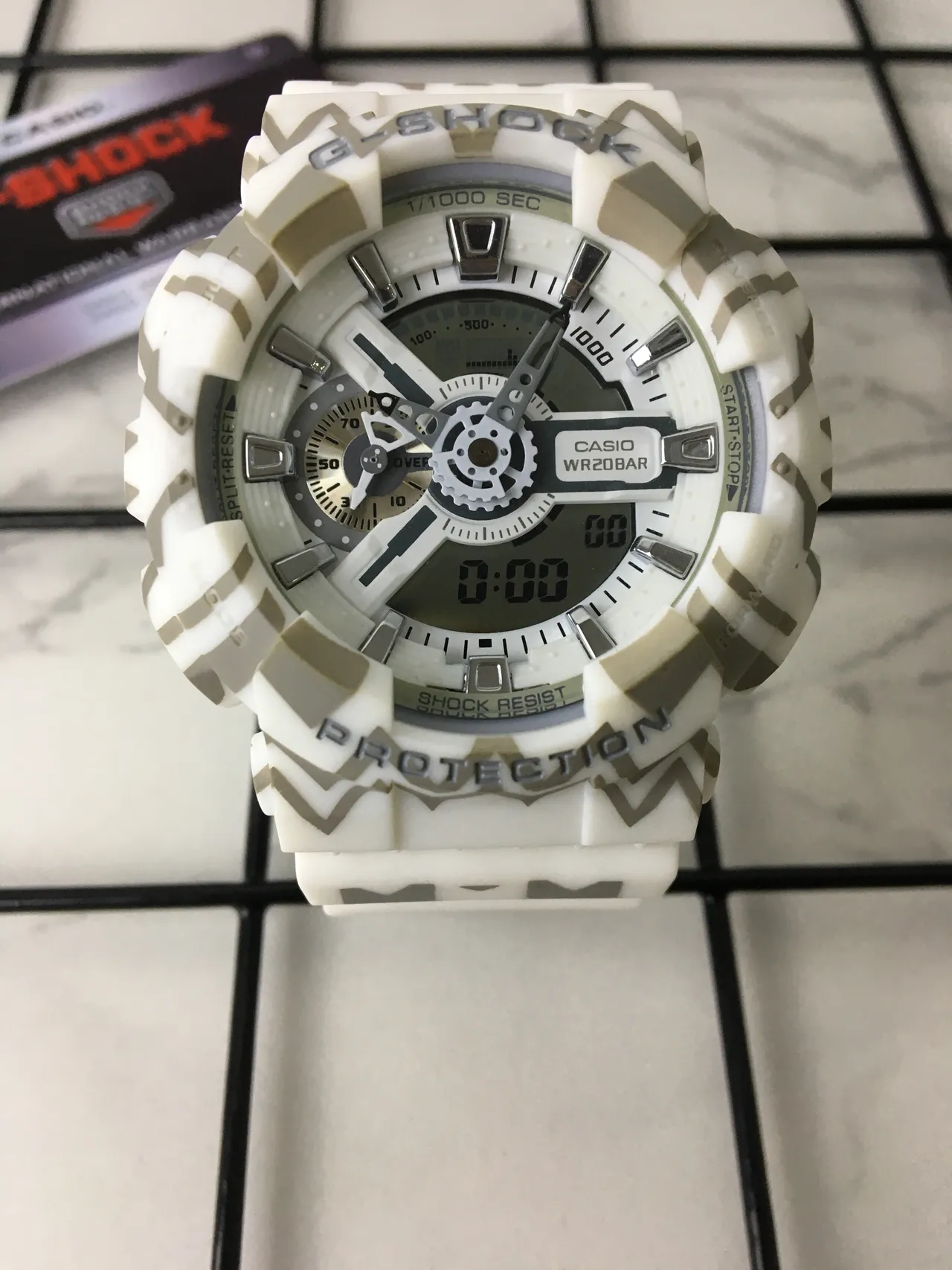 Casio G-Shock GA-110 Camouflage White Gray Sports Watch 3