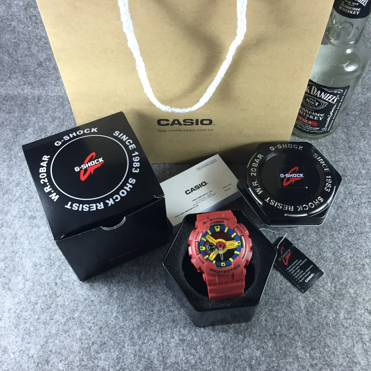 Casio G-Shock GA-110 Multicolor Red Sports Watch 7