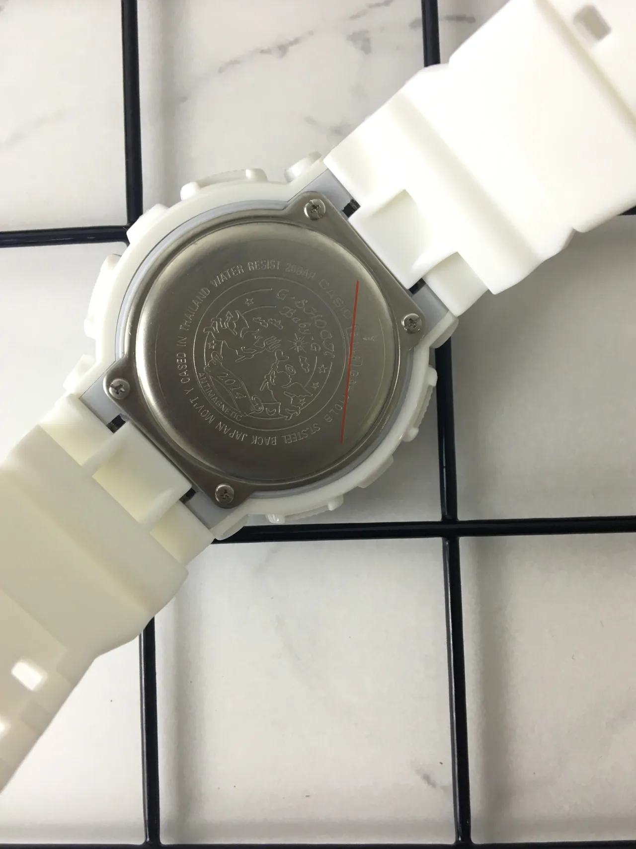 Casio G-Shock GA-110 White and Rose Gold Sports Watch 5