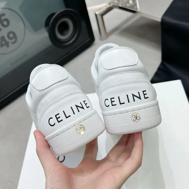 Celine CT-01 সাদা পারফোরেটেড লোগো লাইফস্টাইল স্নিকার্স 3