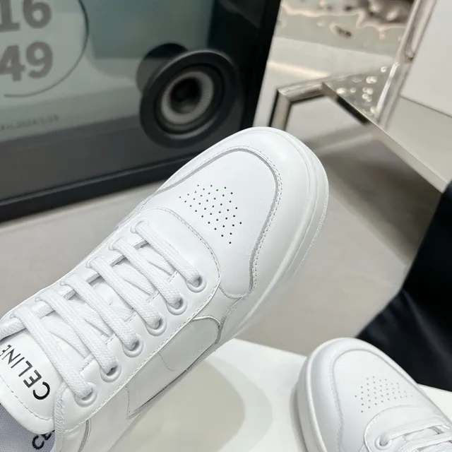 Celine CT-01 সাদা পারফোরেটেড লোগো লাইফস্টাইল স্নিকার্স 5
