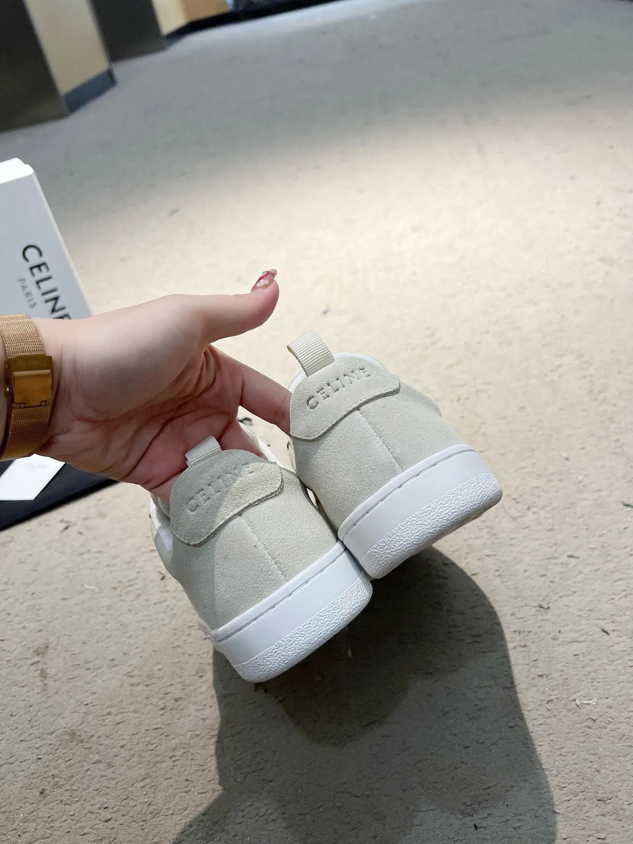 Celine CT-01 Z Trainer Off-White Daim Chaussures Lifestyle 6