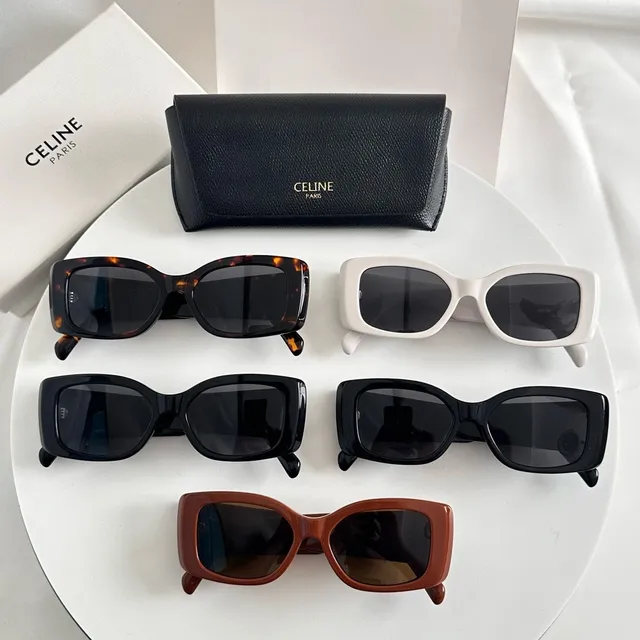 Céline Triomphe 超大矩形醋酸太阳镜 4