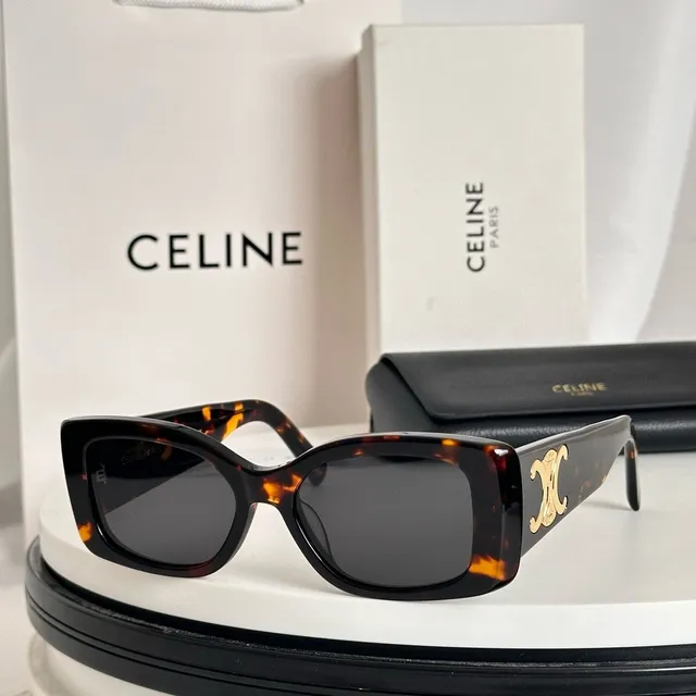 Céline Triomphe 超大矩形醋酸太阳镜 6
