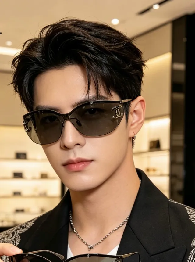 Chanel Black Gold Cat-Eye Silhouette Gradient Lenses Sunglasses 4