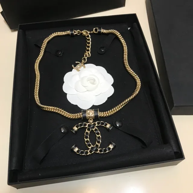 Chanel Camellia collier White Gold-Tone Chain collier 8