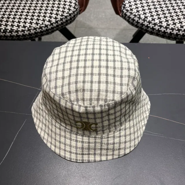 Chanel Interlocking CC Logo Plaid Bucket Hat 7