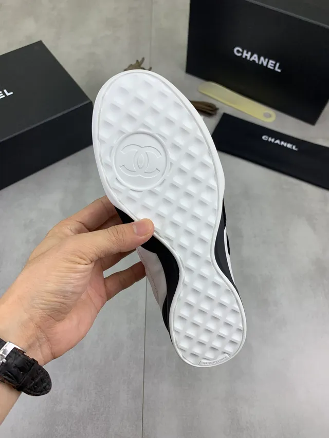 Chanel Quilted Leather and Suede Low-Top Lifestyle Sneakers 2