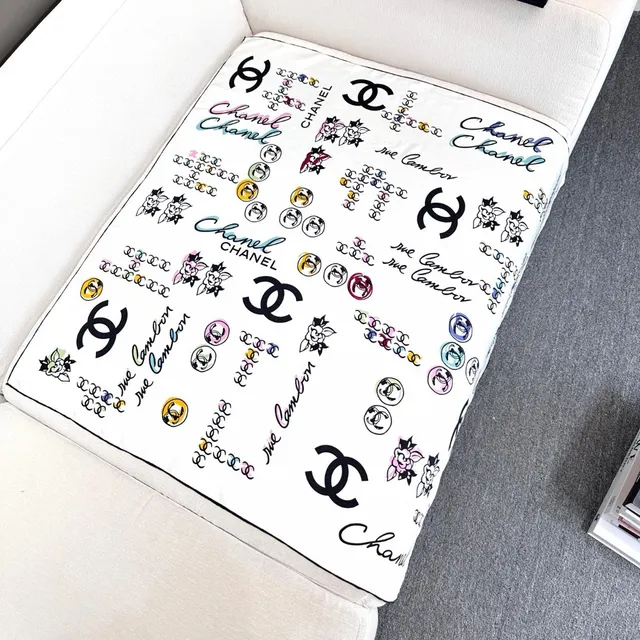 Chanel शॉल बाँधा बिना पट्टियों का ग्राफिक प्रिंट वेस्ट टॉप 6