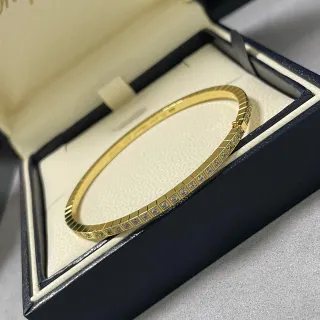 Chopard Gold Silver Geometric Segmented Channel-Set Diamonds Bracelet