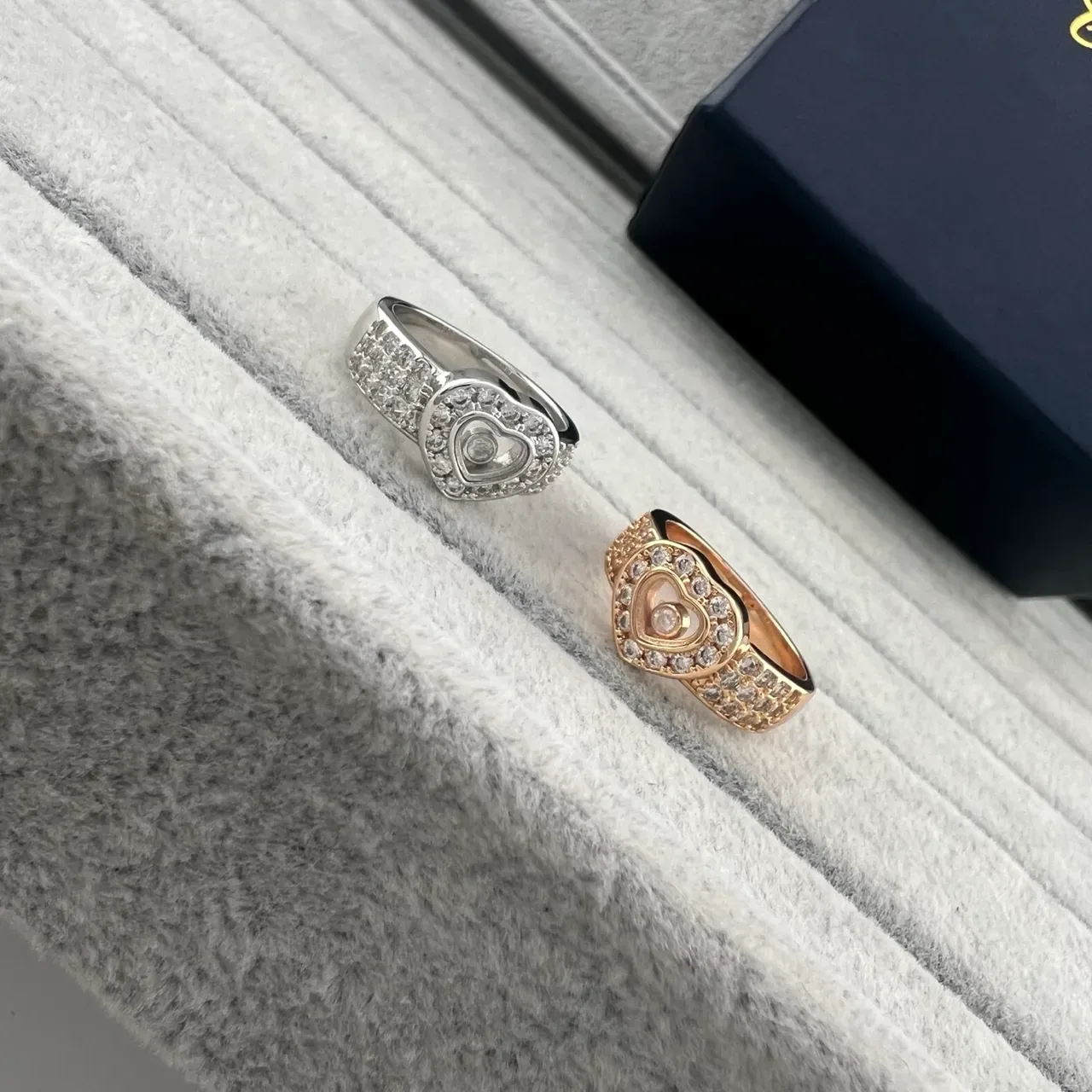 Chopard Happy Hearts Heart-Shaped Pavé Diamond Ring 4
