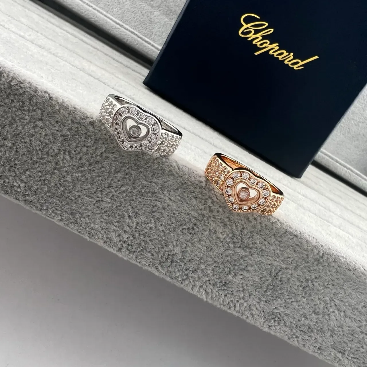 Chopard Happy Hearts Heart-Shaped Pavé Diamond Ring 6